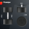 Гантель круглая UNIX FIT PRO обрезиненная 42,5 кг DBRND42_5PBKx2